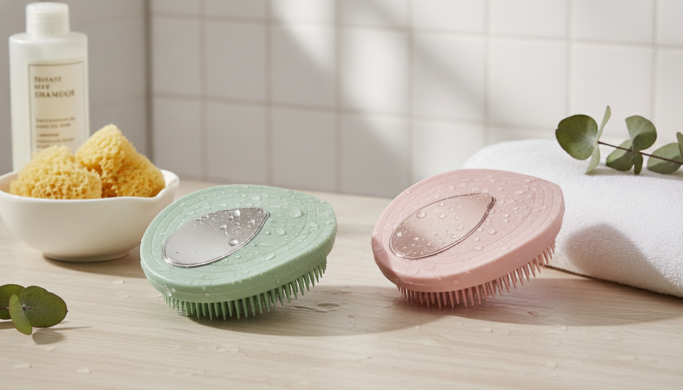 2-in-1 Scalp Massage Shampoo Brush & Body Scrubber