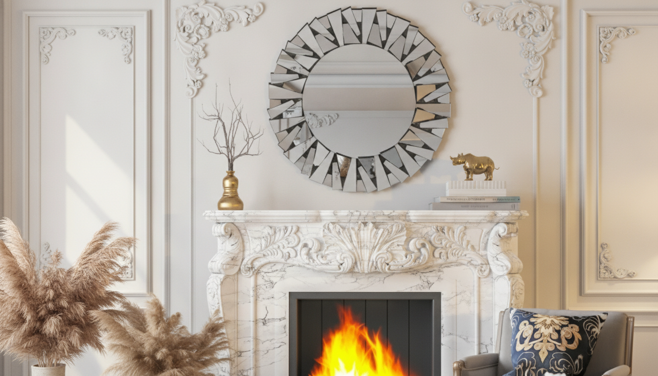 32-Inch Round Sunburst Wall Mirror: Placement & Styling