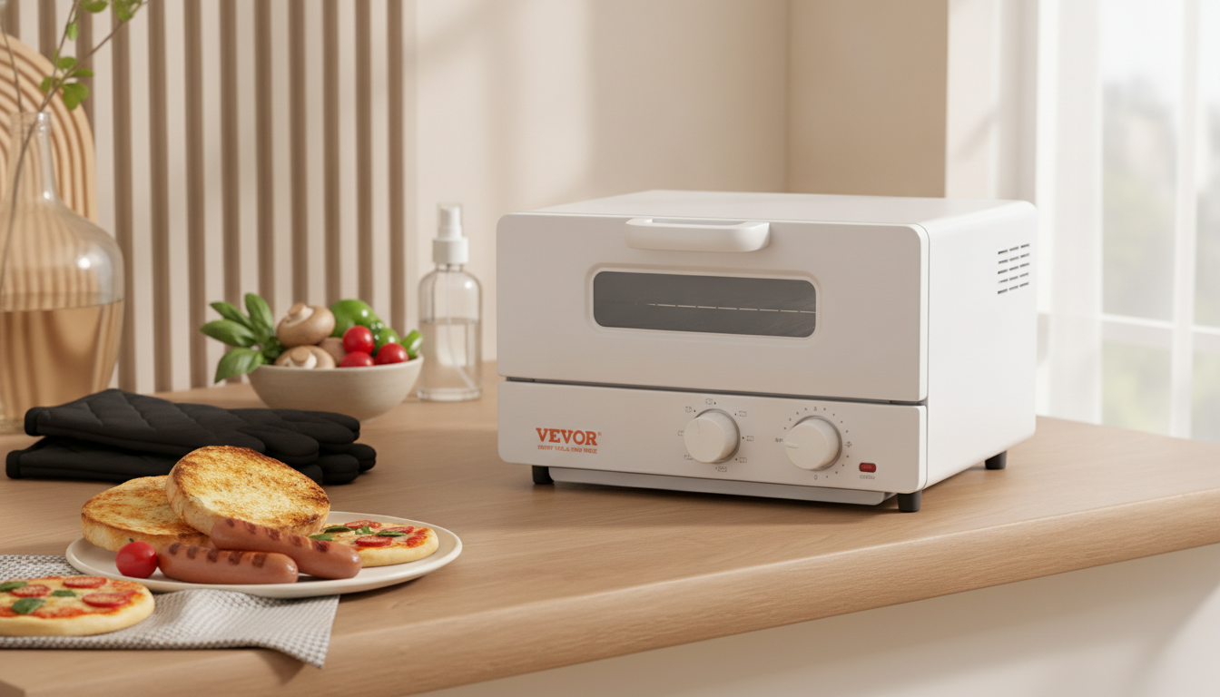 5-in-1 12L Steam Toaster Oven: Convection, Grill & Pizza