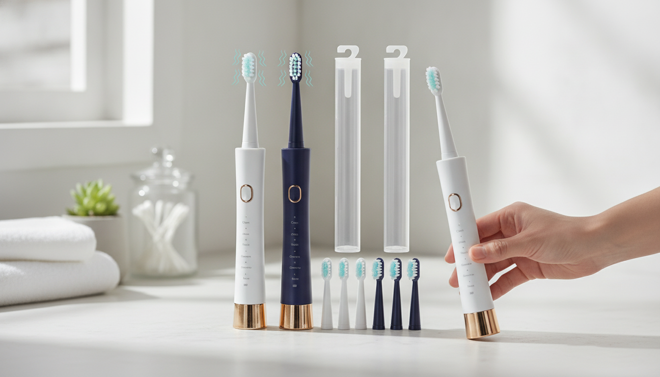 6-Mode Sonic Toothbrush for Adults: USB + Travel Case