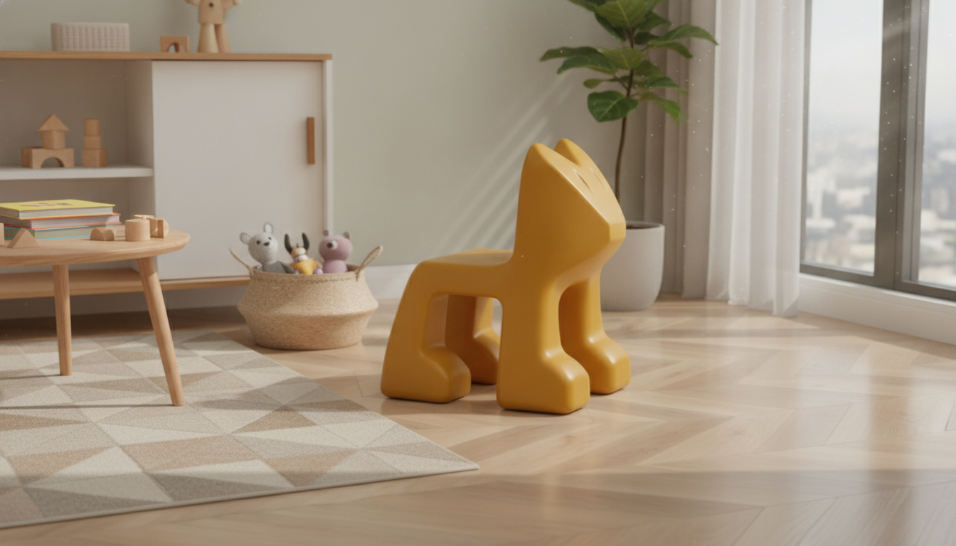 Cartoon Animal Kids Low Stool: Modern Plastic Seat