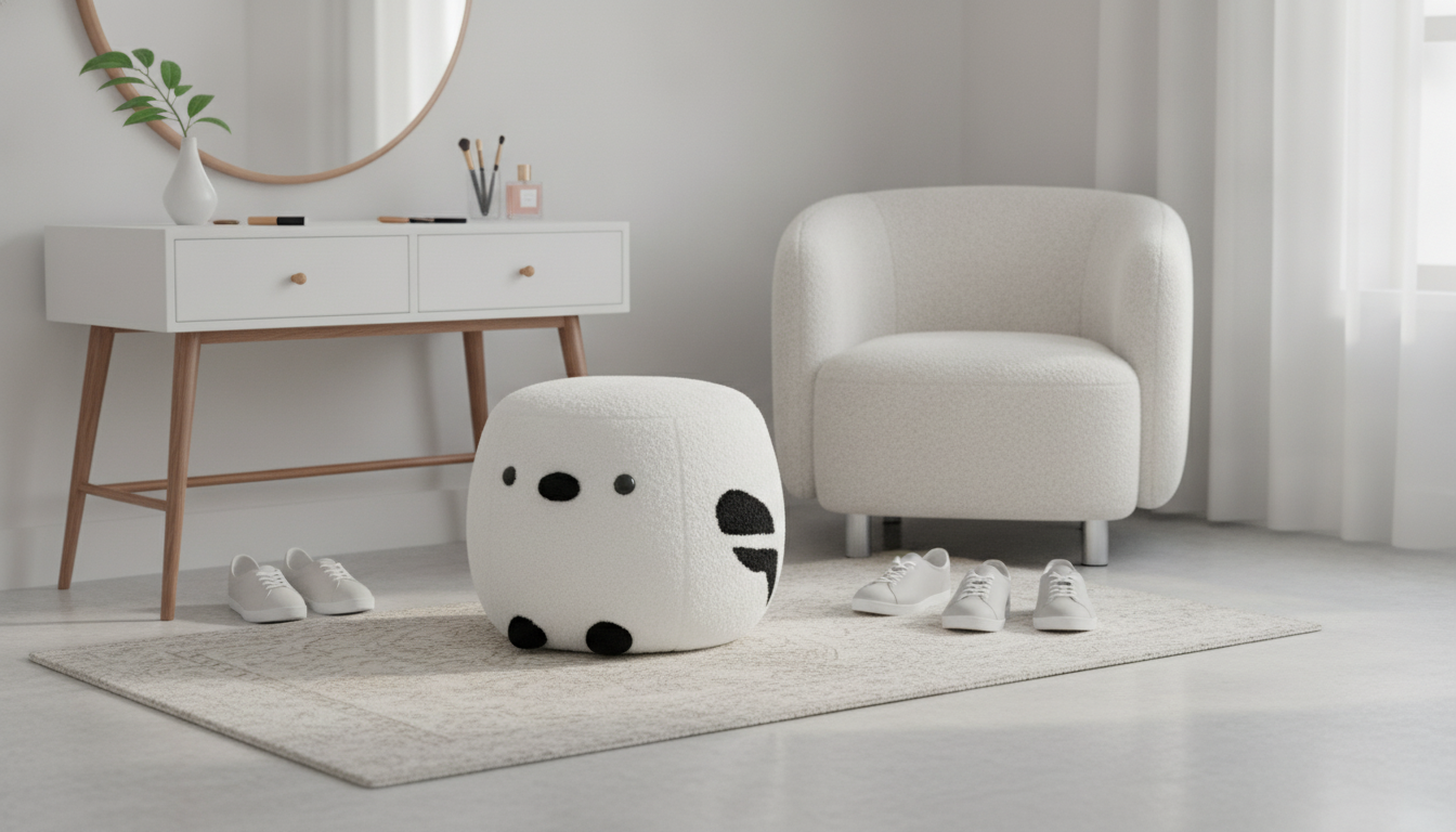 Cute Cartoon Vanity Stool for Shoes & Vanity Corners