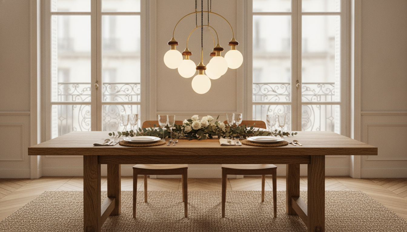 French Retro Wood Chandelier: Dining Table Pendant Guide