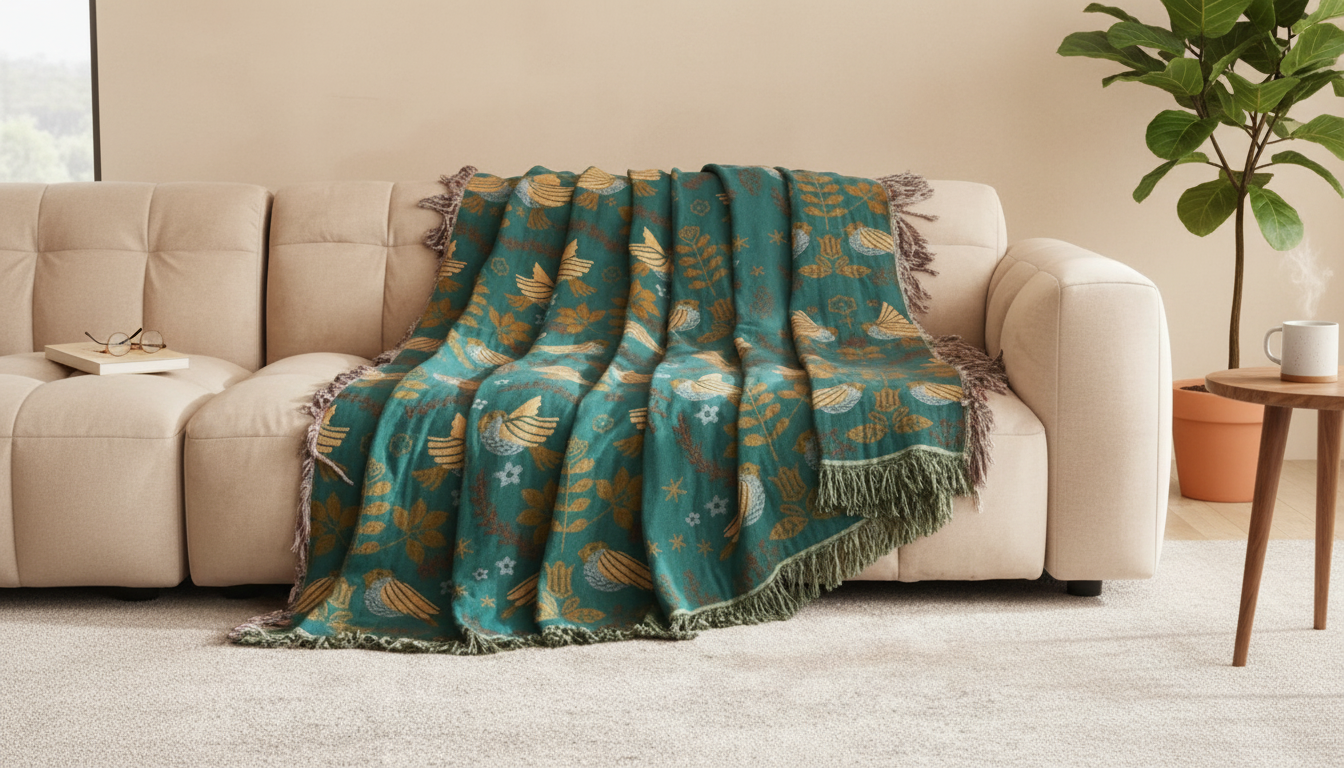 Boho Muslin Tassel Blanket: Lightweight, Breathable Layer