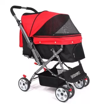 Two-Way Foldable Pet Stroller for Medium & Large Dogs