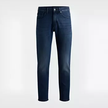 Boss Men’s Plain Blue Jeans: Clean Smart-Casual Denim
