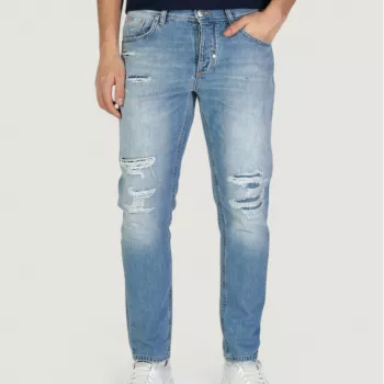 Antony Morato Blue Worn-Effect Jeans: Fit, Style, Care