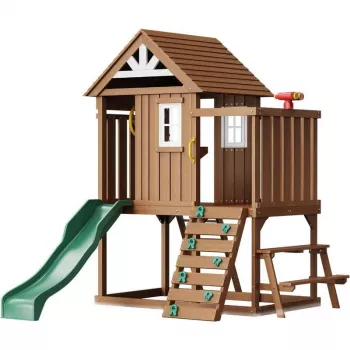Modern Wooden Outdoor Playhouse for Kids 2–8
