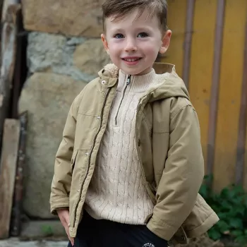 Kids’ Warm Double-Breasted Coat: Thick Winter Jacket